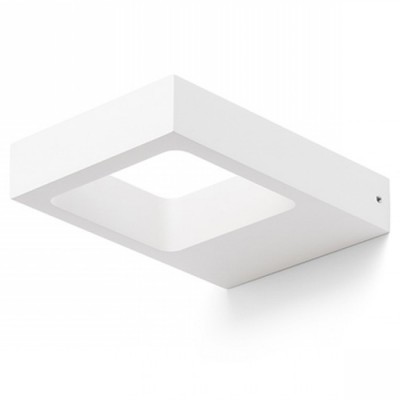LEA-LED Nástěnné svítidlo, základna kov, povrch lak bílá mat, krycí sklo čiré, LED 1x6W, teplá 3000K, 650lm, Ra80, 230V, IP20, tř.1. rozměry 140x30x110mm, svítí nahoru/dolů