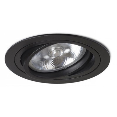PASSADENA Stropní, podhledové svítidlo, nastavitelný směr svícení, základna kov, povrch lak černá mat, pro žárovku 1x50W, G53, 12V, IP20, tř.3. rozměry d=168mm h=130mm