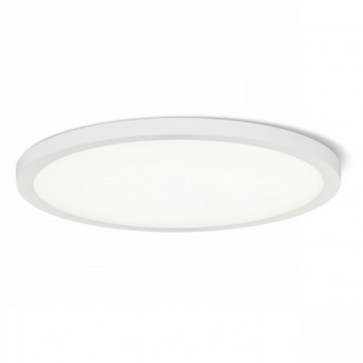 HUE R9 LED Stropní, podhledové svítidlo, základna kov, rámeček bílá, difuzor plast opál, LED 1x6W, teplá 3000K, 540lm, Ra80, 230V, IP20, tř.2. rozměry d=90mm h=9mm