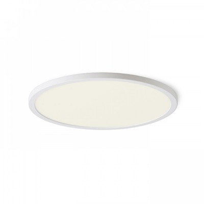 HUE R22 LED Stropní, podhledové svítidlo, základna kov, rámeček bílá, difuzor plast opál, LED 1x22W, teplá 3000K, 2160lm, Ra80, 230V, IP20, tř.2. rozměry d=225mm h=9mm