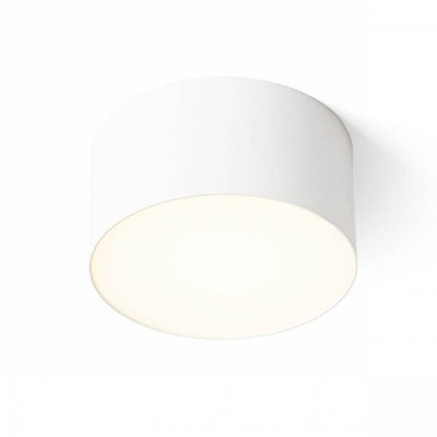 LARISA R 12 Stropní, přisazené svítidlo, těleso kov, povrch bílá, difuzor plast opál, LED 10W, 600lm, teplá 3000K, Ra80, 230V, IP20, rozměry d=123mm, h=60mm