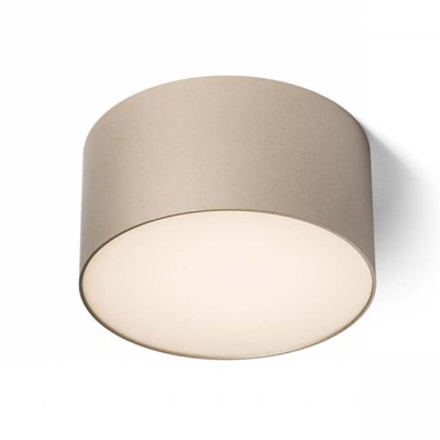 LARISA R 12 Stropní, přisazené svítidlo, těleso kov, zlatá perl, difuzor plast opál, LED 10W, 600lm, přepín CCT teplá 3000K/neutrální 4000K/denní 6000K, stmív TRIAC, Ra80, 230V, IP20, rozměry d=123mm, h=60mm