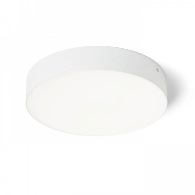 LARISA R 30 Stropní, přisazené svítidlo, těleso kov, bílá, difuzor plast opál, LED 30W, 2400lm, přepín CCT teplá 3000K/neutrální 4000K/denní 6000K, Ra80, stmívatelné TRIAC, 230V, IP20, rozměry d=300mm, h=58mm