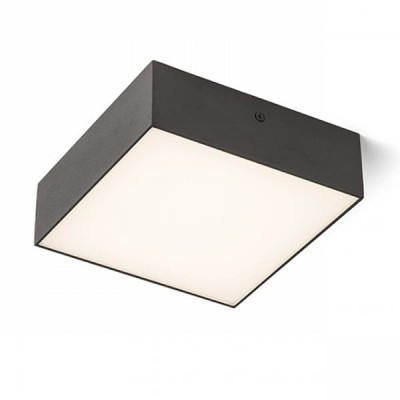 LARISA SQ 17 Stropní, přisazené svítidlo, těleso kov, povrch černá, difuzor plast opál, LED 15W, 1200lm, teplá 3000K, Ra80, 230V, IP20, rozměry 170x170x58mm