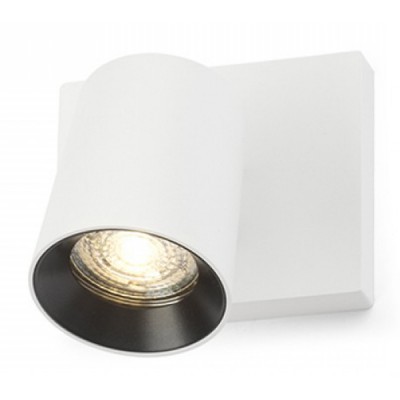 KENNY I Stropní bodové svítidlo reflektor, nastavitelný směr svícení, těleso kov, povrch lak bílá mat s černým detailem, pro žárovku 1x35W, GU10, 230V, IP20, tř.1. rozměry 90x110x110mm