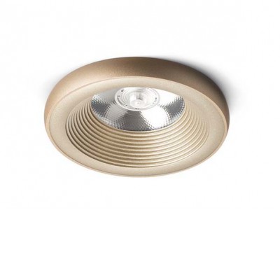 SHARM PLUS Stropní, podhledové komínkové svítidlo, těleso kov, povrch perleťová zlatá, LED 10W, teplá 3000K, 900lm, Ra80, 230V, IP20, rozměry d=930mm, h=800mm.