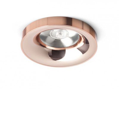 SHARM PLUS Stropní, podhledové komínkové svítidlo, těleso kov, povrch měď, LED 10W, teplá 3000K, 900lm, Ra80, 230V, IP20, rozměry d=930mm, h=800mm.