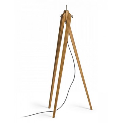 AMBITUS Stojací lampa s objímkou, stojanový podstavec, těleso dřevo bambus, pro žárovku 1x28W, E27, 230V, IP20. rozměry 700x1290mm.