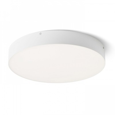 LARISA VÝPRODEJ Stropní, přisazené svítidlo, základna kov, povrch bílá, difuzor plast opál, LED 50W/4500lm, teplá 3000K, 230V, IP20, tř.1, rozměry d=400mm, h=58mm
