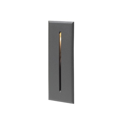 SEGNO Venkovní vestavné svítidlo do stěny, těleso hliník, černá antracit, LED 3W, teplá 3000K, Ra80, 230V, IP54, vč. montážního boxu.