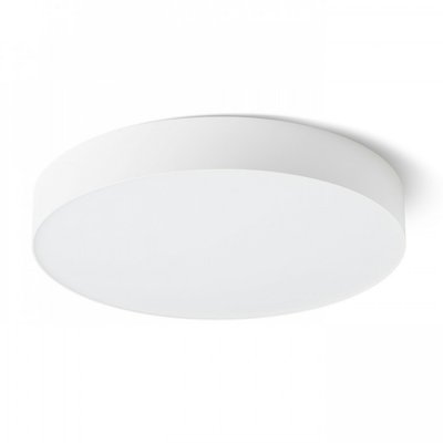 LARISA R 40 Stropní, přisazené svítidlo, těleso kov, bílá, difuzor plast opál, LED 50W, 3750lm, přepín CCT teplá 3000K/neutrální 4000K/denní 6000K, Ra80, stmívatelné TRIAC, 230V, IP20, rozměry d=400mm, h=58mm