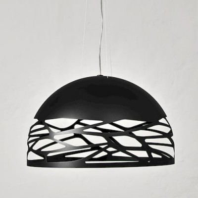 KELLY SO BK LARGE DOME 80 Závěsné svítidlo, těleso kov, povrch bílá, difuzor sklo opál, pro žárovku 4x25W, E27, 230V, IP20, rozměry stínítko d=800mm, h=480mm, lankový závěs l=2500mm, lze zkrátit