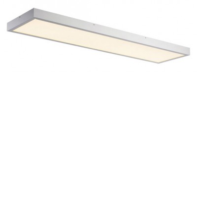 PANEL Stropní přisazené svítidlo, těleso hliník, povrch šedá, difuzor plast, LED 45W, 3400lm, neutrální 4000K, stmívatelné Triac C, 230V, IP20, tř.1, rozměry 1195x295x50mm.