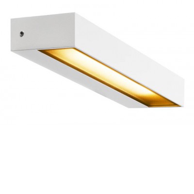 PEMA WL Nástěnné venkovní svítidlo, těleso hliník, povrch bílá, difuzor sklo, LED 7,7W, 450lm, teplá 3000K, 230V, IP54, rozměry 220x32x75mm.