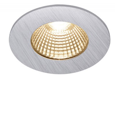 PATTA-I Round DL Stropní, podhledové bodové svítidlo, těleso hliník, povrch hliník mat, LED 7,3W, 440lm, teplá 1800K-3000K dim to warm, stmív Triac, 230V, do koupelny IP65/IP20, rozměry d=80mm, h=37mm