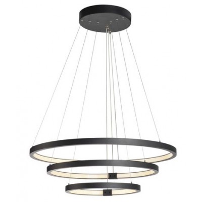 HALO Závěsné svítidlo, těleso hliník a ocel, povrch bílá mat/černá mat, difuzor plast opál, LED 65W, 4200lm, CCT teplá 3000K, neutr 4000K, stmívatelné DALI, 230V, IP20, tř.1, d=800mm, vč závěs lanka h=1500mm, lze zkrátit