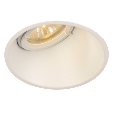 HORN LED Stropní, podhledové bodové svítidlo, svítí ASYMETRICKY +20° těleso kov povrch bílá, pro žárovku 1x50W, GU10, 230V, IP20, rozměry d=106mm h=180mm