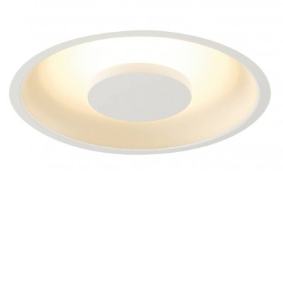 OCCULDAS LED 26W Stropní, podhledové svítidlo, těleso hliník a ocel, povrch vnější bílá, LED 26W, 1500lm, teplá 3000K, stmívatelné TRIAC, 230V, IP20, rozměry d=226mm.