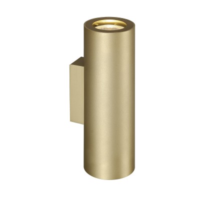 ENOLA WALL Nástěnné svítidlo, těleso kombinace hliník, kov mosaz, pro žárovku 2x50W, GU10, 230V, rozměry d=67mm h=220mm, svítí nahoru/dolů
