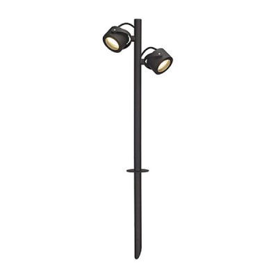 SITRA 360 SL BODEC Sloupkové bodové, svítidlo, nastavitelný směr svícení, těleso hliník, povrch černá antracit, krycí sklo čiré, pro LED 2x9W, GX53, 230V, IP44, hlavice d=100mm, v=670mm s bodcem do záhonu
