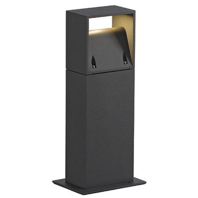 LOGS Sloupkové svítidlo, těleso hliník, povrch černá antracit, LED 6W, teplá 3000K, 330lm/cca jako 20W žár, Ra80, 230V/480mA, IP44, tř.1, h=395mm, 130x80mm, sv. dolů