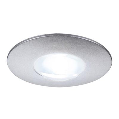 DEKLED Vestavné svítidlo, těleso hliník, povrch šedostřbrná difuzor plast, LED 1W, teplá 3000K, 90lm/cca 4W žár, Ra80, úhel 45°, 350mA, IP20, d=30mm, h=28mm