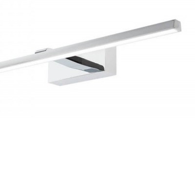 NEPTUNE Nástěnné svítidlo do koupelny, těleso hliník, povrch chrom, difuzor plast opál, LED 12W, 846lm, neutrální 4000K, 230V, Ra85, IP44, tř.1, rozměry 600x140x60mm.