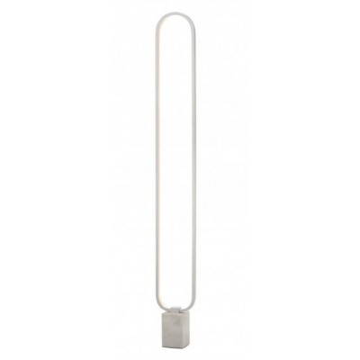 ADO LAMP Stojací lampa, základna černý mramor, těleso hliník, povrch bílá, difuzor plast opál, LED 24W, 1200lm, teplá 3000K, stmívání, 230V, IP20, tř.2, rozměry 180x1490x25mm.