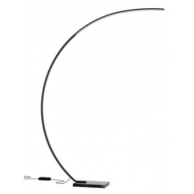 CARVER Stojací lampa, základna mramor, těleso hliník, povrch černá, difuzor plast opál, LED 16W, teplá 3000K, 750lm, stmív. spínačem, 230V, IP20, tř.2, 1400x1920mm.