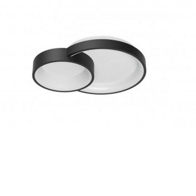 COMBI Stropní svítidlo, těleso kov, povrch černá mat, dif plast opál, LED 50W, CCT nastav teplota teplá 3000K-denní 6000K, 4248lm, stmív. vypínačem, 230V, IP20, tř.2, rozměry 716x100x455mm.