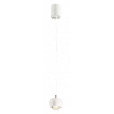 AVES Závěsné svítidlo, těleso hliník, povrch bílá, dif plast opál, LED 12W, 930lm, teplá 3000K, 230V, IP20, rozměry d=96mm, vč.záv.kabelu l=1900mm, lze zkrátit, svítí nahoru/dolů.