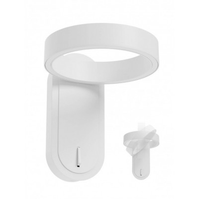 KEEN Nástěnné svítidlo, nastav. směr svícení, těleso hliník, povrch bílá, difuzor plast opál, LED 6W, 558lm, teplá 3000K, Ra90, IP20, tř.1, rozměry 153x185x183mm, vč. vypínače na tělese.