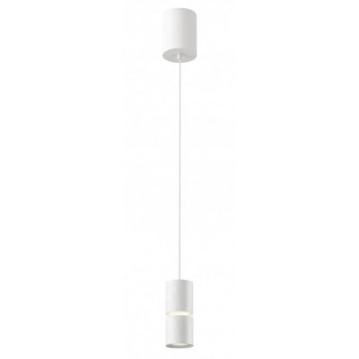 NAKU Závěsné bodové svítidlo, těleso hliník, povrch bílá, dif plast opál, LED 12W, 1100lm, teplá 3000K, 230V, IP20, tř.2, rozměry d=68mm, h=160mm, vč závěs kabelu l=1500mm, lze zkrátit.