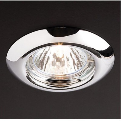 ELC 307 Vestavné stropní bodové svítidlo, těleso kov, povrch chrom lesk, pro žárovku 1x50W, GU 5,3, 230V, IP20, tř.3, rozměry 81x52mm