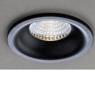 MT 143 LED Vestavné stropní bodové svítidlo, těleso hliník, povrch černá mat, LED 9W, 1008lm, neutrální 4000K, 230V, IP20, tř.2, rozměry d=90mm, h=65mm.