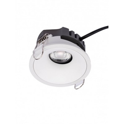 MT146 Stropní podhledové bodové svítidlo, těleso hliník, povrch bílá, LED 7W, teplá 3000K, 600lm, vyzař. úhel 36°, Ra95, 230V, IP20, tř.1, rozměry d=82mm, h=46mm.