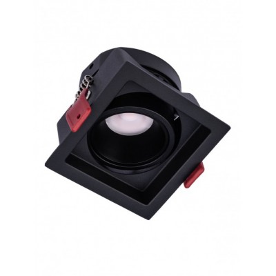 MT148 Stropní podhledové bodové svítidlo, výklopné +-45°, těleso hliník, povrch bílá/černá, LED 12W, teplá 3000K/1050lm, neutrální 4000K/1100lm, vyzař. úhel 38°, Ra95, 230V, IP20, tř.1, rozměry 84x84x67mm.