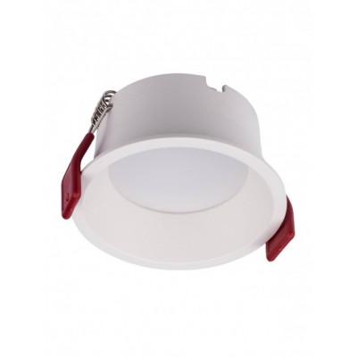 MT149 Stropní podhledové bodové svítidlo, těleso hliník, povrch bílá, dif. plast opál, LED 7W, 702lm, neutrální 4000K, vyzař. úhel 90°, Ra95, 230V, IP20, tř.1, rozměry d=82mm, h=48mm.