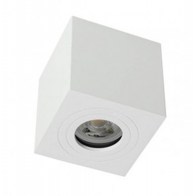 VIGO Stropní venkovní bodové svítidlo, těleso hliník, povrch bílá/tmavě šedá, pro žárovku 1x35W, GU10, 230V, IP65, tř.1, rozměry 90x90mm, h=95mm.