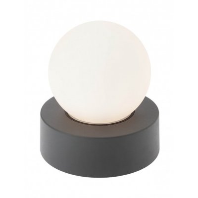 BULK Stropní nebo nástěnné venkovní svítidlo, těleso hliník, povrch tm. šedá, difuzor plast opál, pro žárovku 1x28W, E27, 230V, IP44, tř.1, rozměry d=150mm, h=192mm.