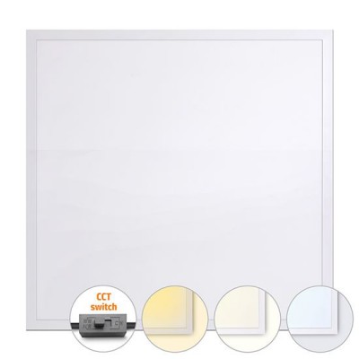 BACKLIT Stropní, nebo podhledové svítidlo, těleso hliník, povrch bílá, difuzor plast opál, Backlit LED panel 36W, 3960lm, přepínačem CCT teplota teplá 3000K/neutrální/denní 5000K, Ra80, 230V, IP20, 595x595mm