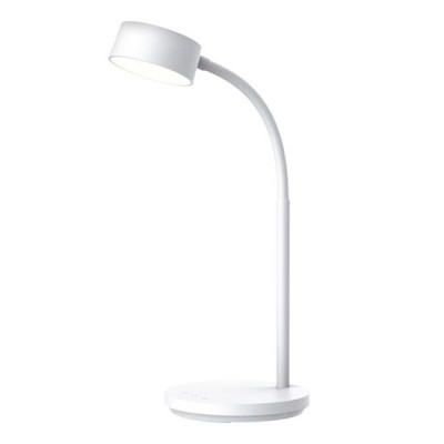 WO3000 Stolní lampa, nastav. směr svícení, husí krk, těleso plast bílá, dif plast opál, LED 4,5W, 300lm, dotyk. CCT nastav teplota 3000K-6500K, dotyk stmív., USB napájení, 350x130x76mm, vč dotyk vypínače