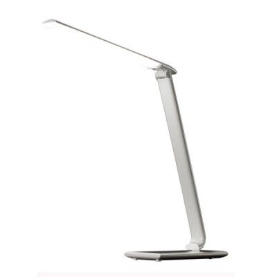 LED LAMP Stolní lampa, materiál plast, povrch bílá, LED 12W, 700lm, CCT 5 stupňů nast teploty světla teplá 3000K, neutr 4000K, denní 6000K, dotyk stmívač, 230V, IP20, tř.1, vč USB nap pro telefon