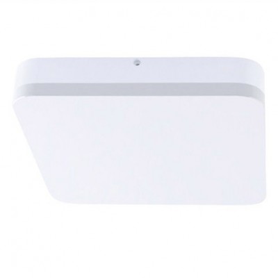 Stropní svítidlo do koupelny VÝPRODEJ Stropní venkovní svítidlo čtvercové, základna polykarbonát, povrch bílá, difuzor PC opál, LED 24W, 1800lm, neutrální 4000K, Ra80, 230V, do koupelny IP44, tř.1