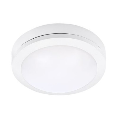 LED 13W, IP65 Venkovní stropní přisazené svítidlo, těleso plast, povrch bílá, difuzor plast opál, LED 13W, 910lm, neutrální 4000K, 230V, Ra80, IP65, rozměry d=170mm, h=48mm.