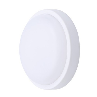 AICHTAL Venkovní stropní přisazené svítidlo, těleso plast, povrch bílá, difuzor plast opál, LED 20W, 1500lm, neutrální 4000K, 230V, Ra80, IP54, rozměry d=200mm, h=55mm.