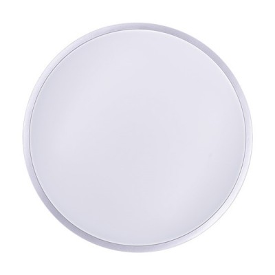 SILVER Stropní přisazené svítidlo, těleso plast, povrch šedá, difuzor plast opál, LED 24W, 1800lm, dálk. ovl. CCT přepín. teplota teplá 3000K, neutr 4000K, denní 6500K, stmív, 230V, IP20, d=390mm