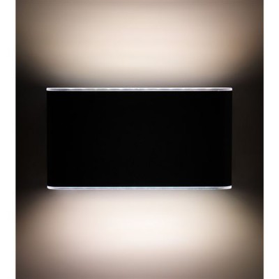 MODENA Nástěnné venkovní svítidlo, těleso hliník, povrch černá, difuzor plast opál, LED 12W, 800lm, přep nastav. CCT teplota teplá 3000K-denní 6000K, Ra80, 230V, IP54, rozměry 175x90x45mm, svítí nahoru/dolů