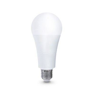 LED žárovka E27 LED žárovka, těleso hliník, difuzor plast opál, LED 22W, 2090lm, teplá 3000K, E27, vyzař. úhel 270°, 230V, rozměry d=70mm, h=159mm.