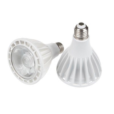 E27 Světelný zdroj bodová LED žárovka, materiál hliník, povrch bílá, LED 20W, E27, PAR30, neutrální 4000K, 1650lm, stmív. TRIAC, Ra85, vyzař. úhel 24°, rozměry d=95mm, l=123mm.